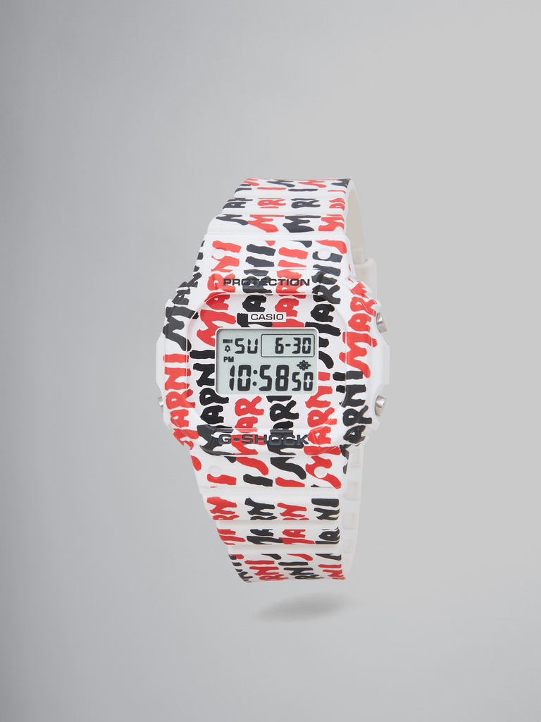 當義式遇到日式」 Marni 與G-Shock 聯名腕錶打造黑紅塗鴉、復古藝術的
